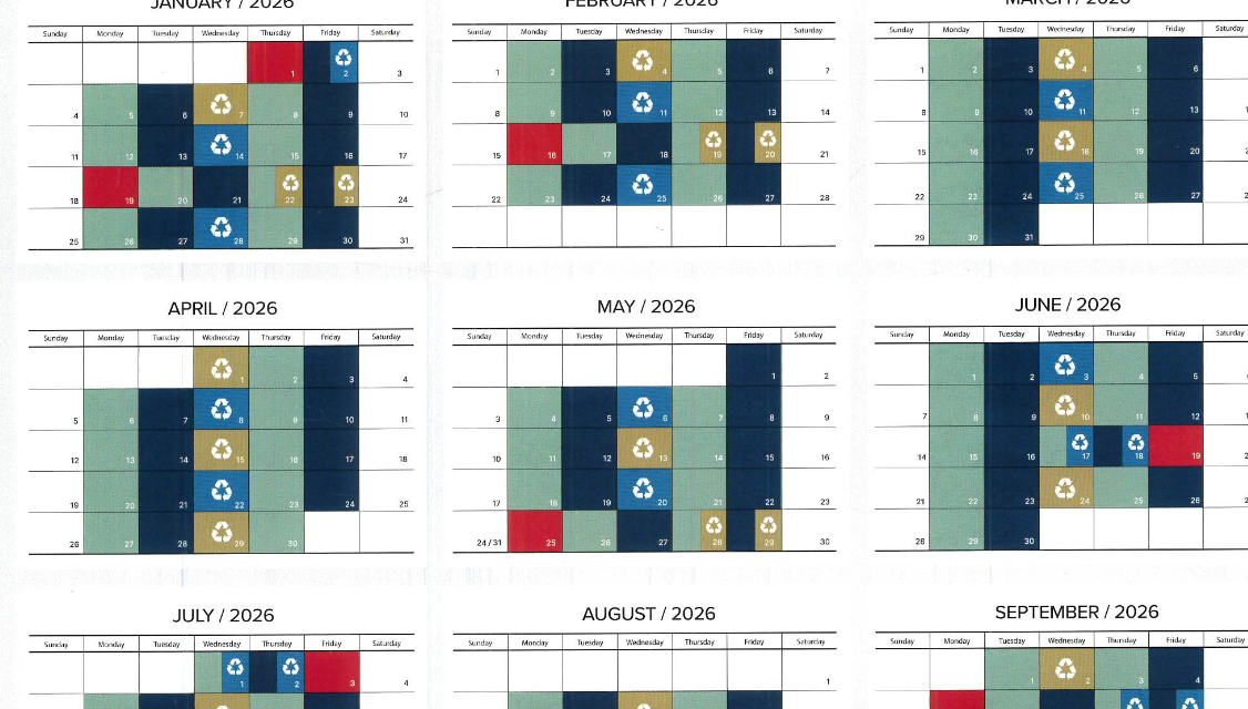 Village Of Babylon 2026 Sanitation and Recycling Calendar
